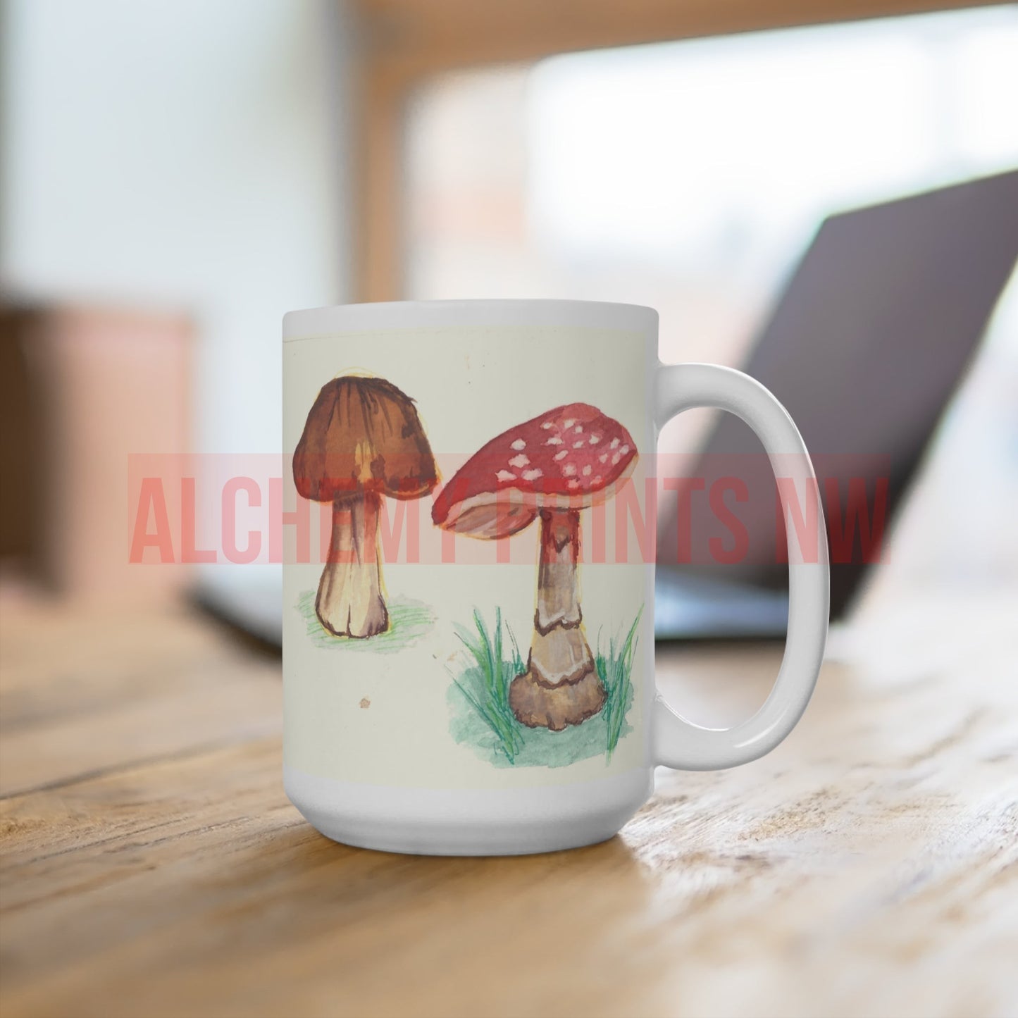 Mug with Mushrooms 15oz