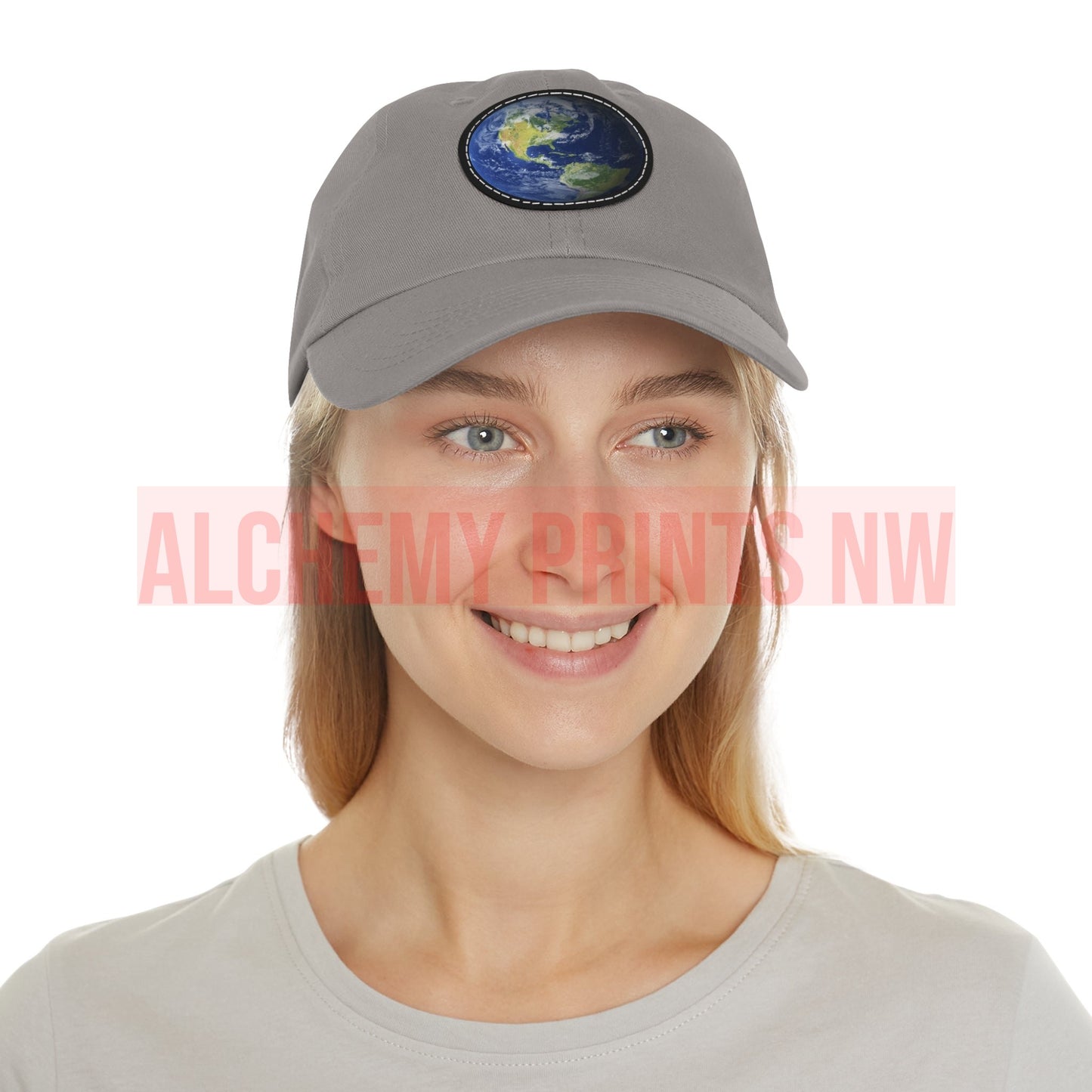 Hat with Leather Patch (Round)