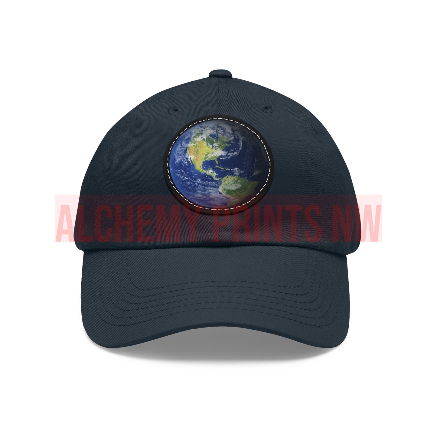 Hat with Leather Patch (Round)