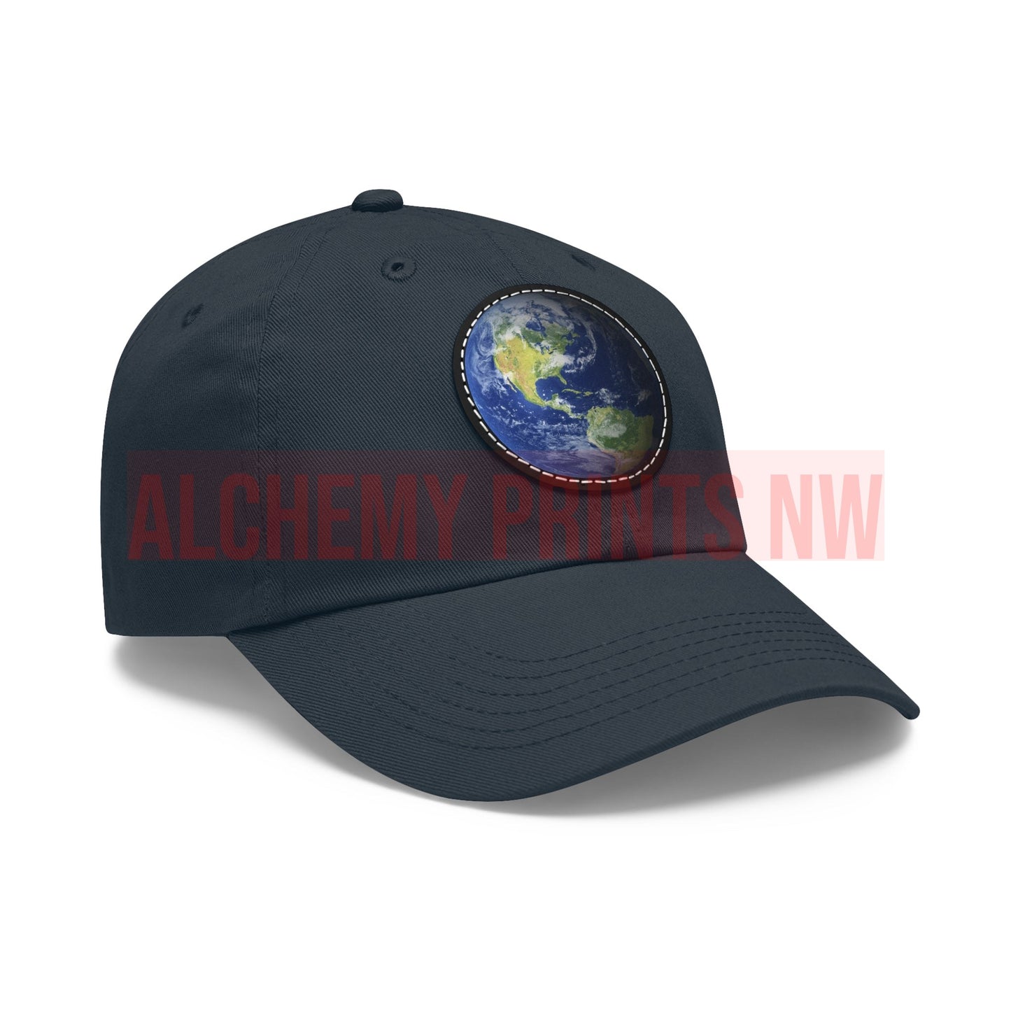 Hat with Leather Patch (Round)