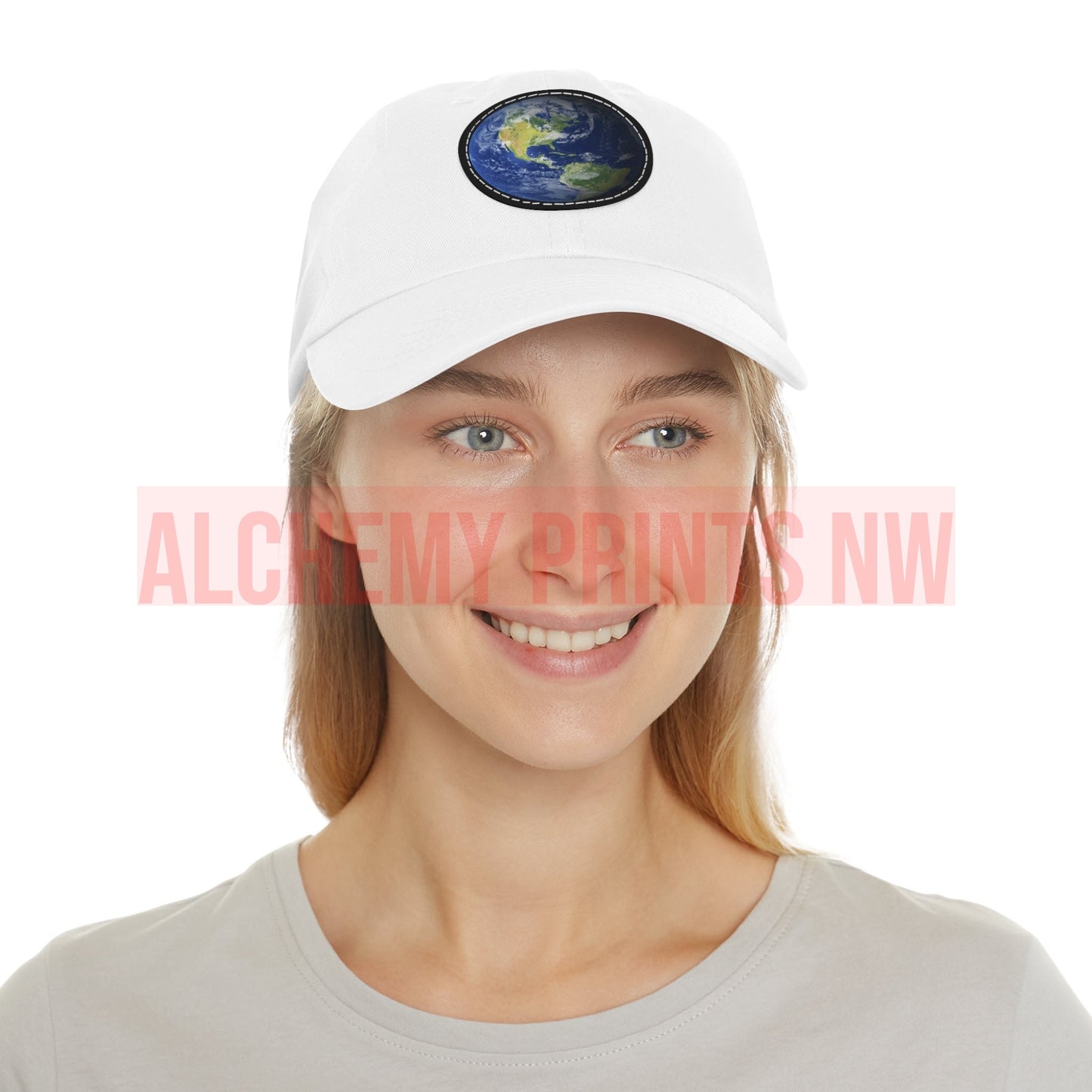 Hat with Leather Patch (Round)