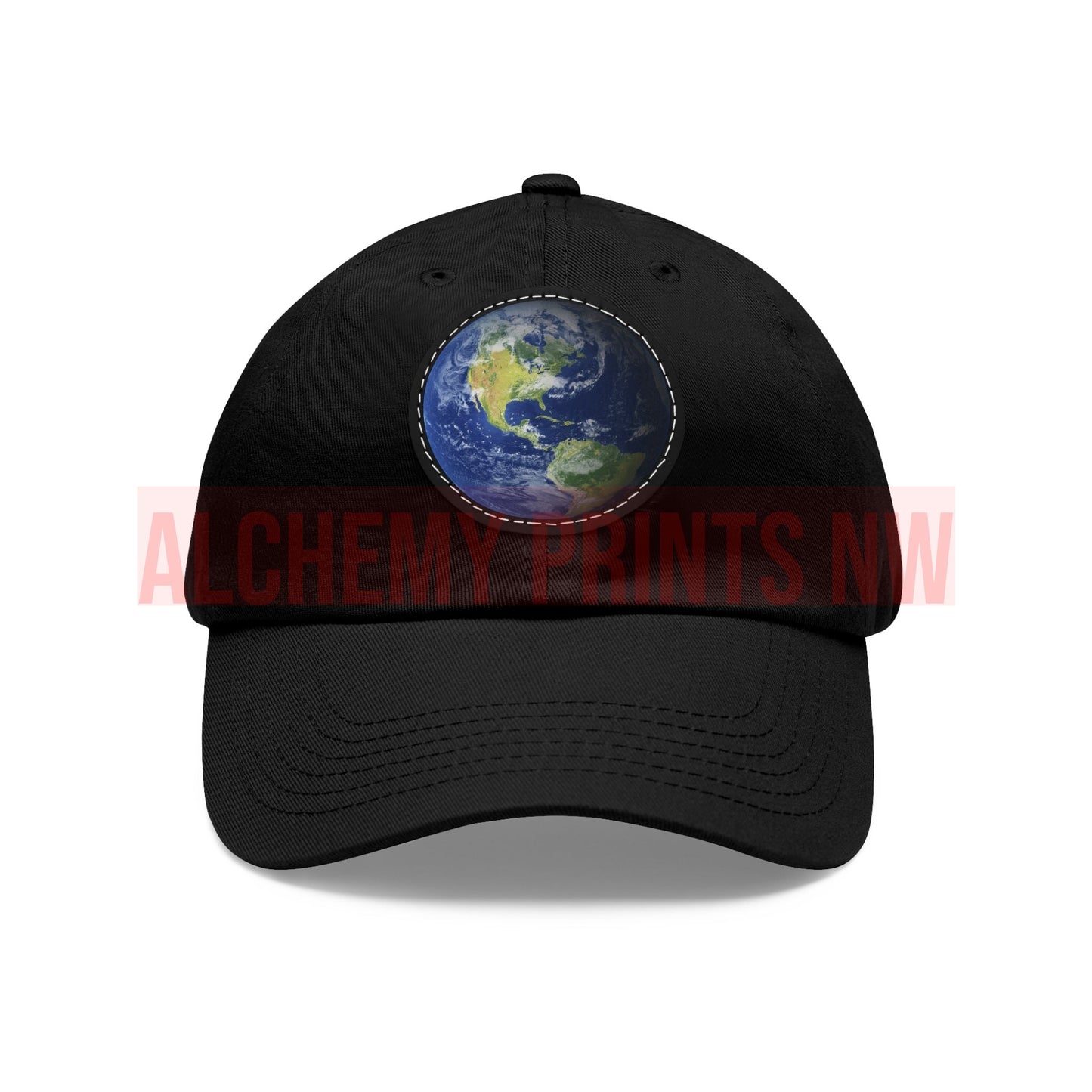 Hat with Leather Patch (Round)