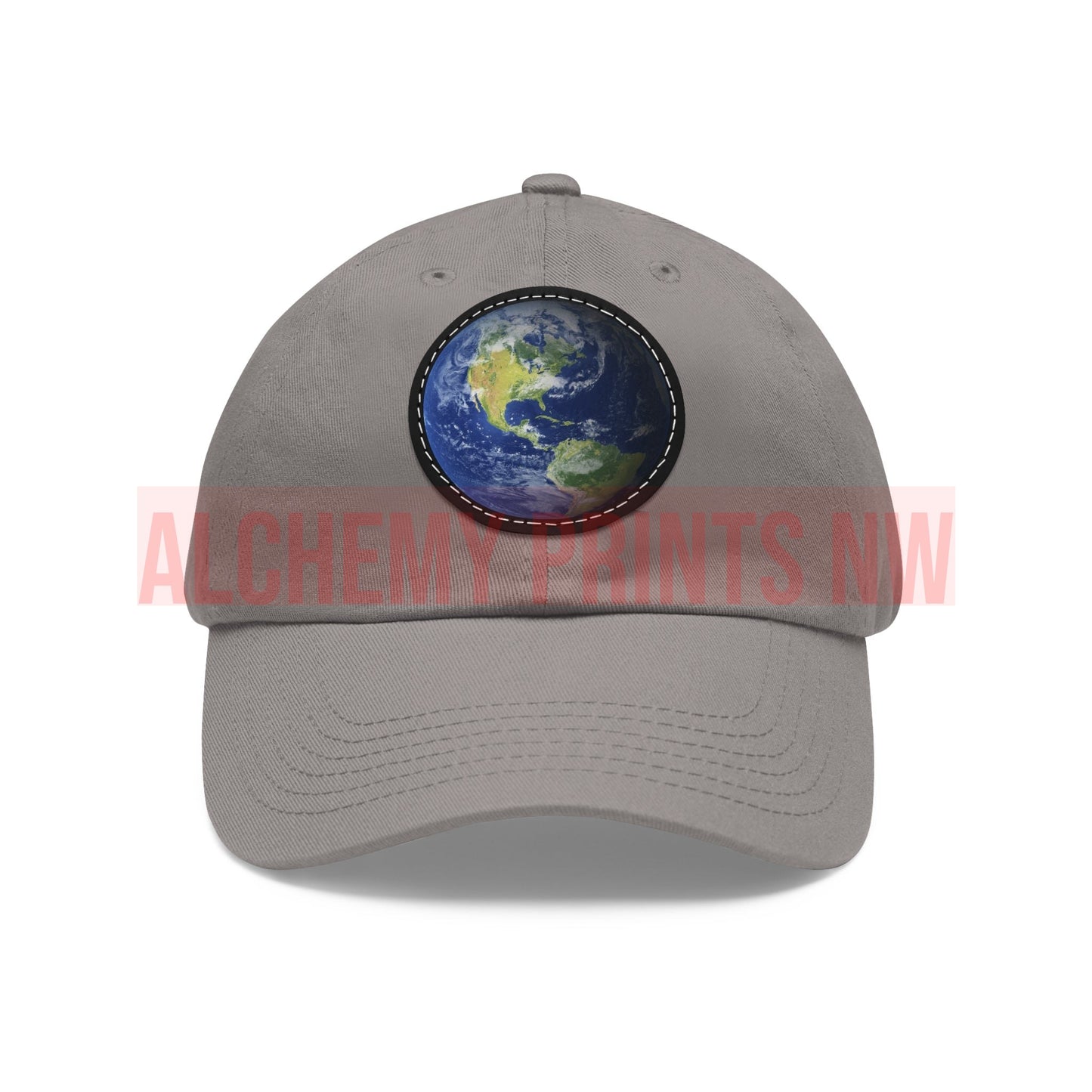 Hat with Leather Patch (Round)