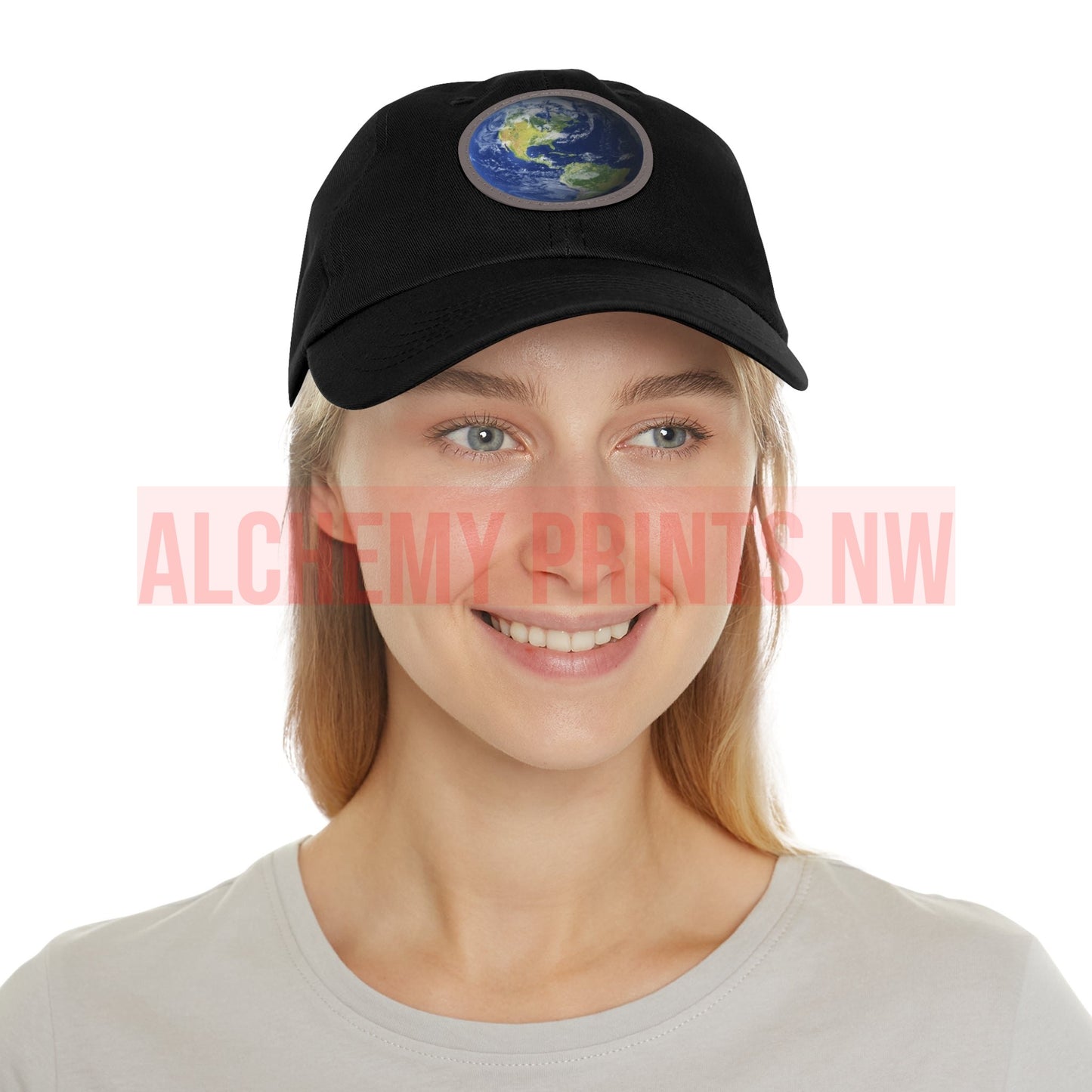 Hat with Leather Patch (Round)
