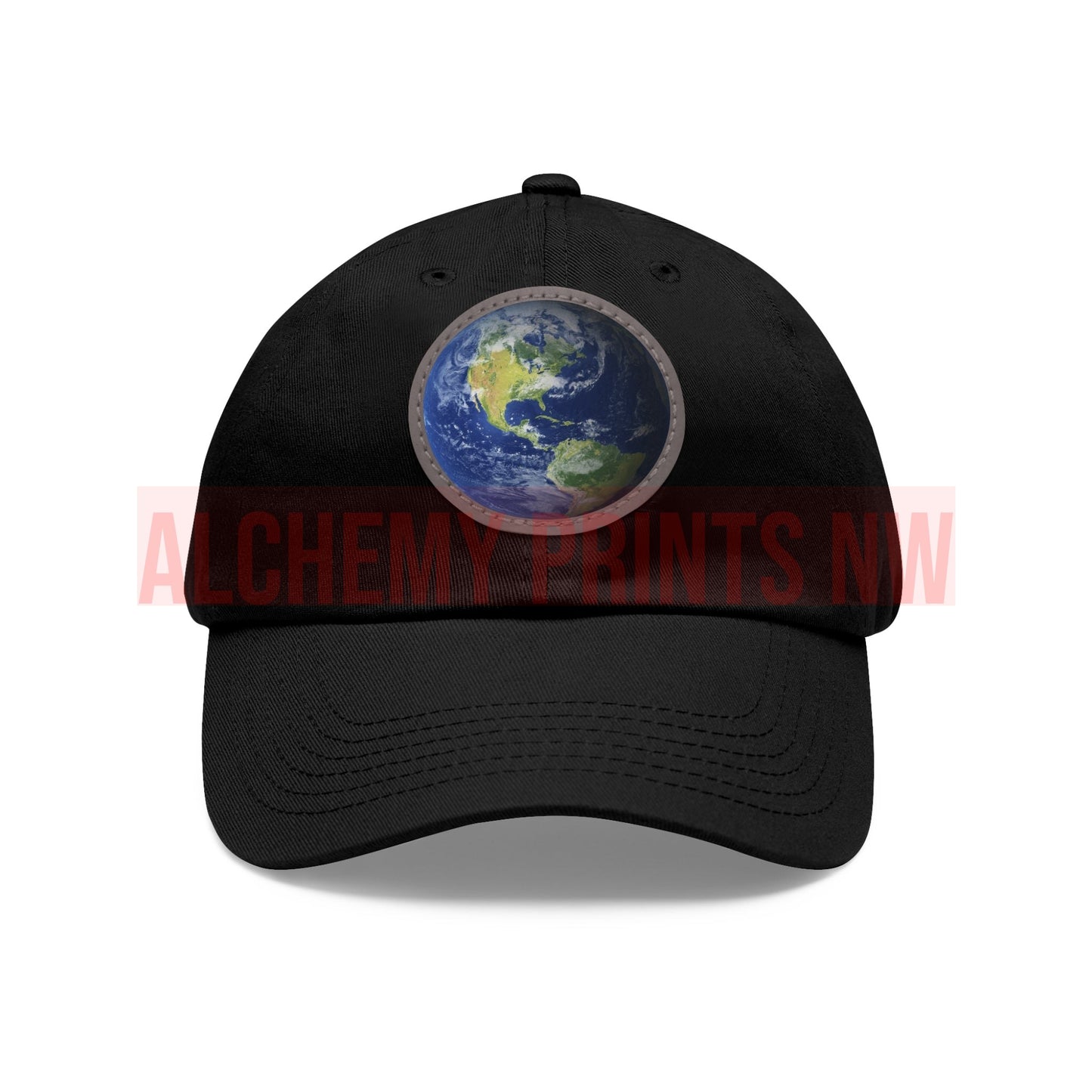Hat with Leather Patch (Round)