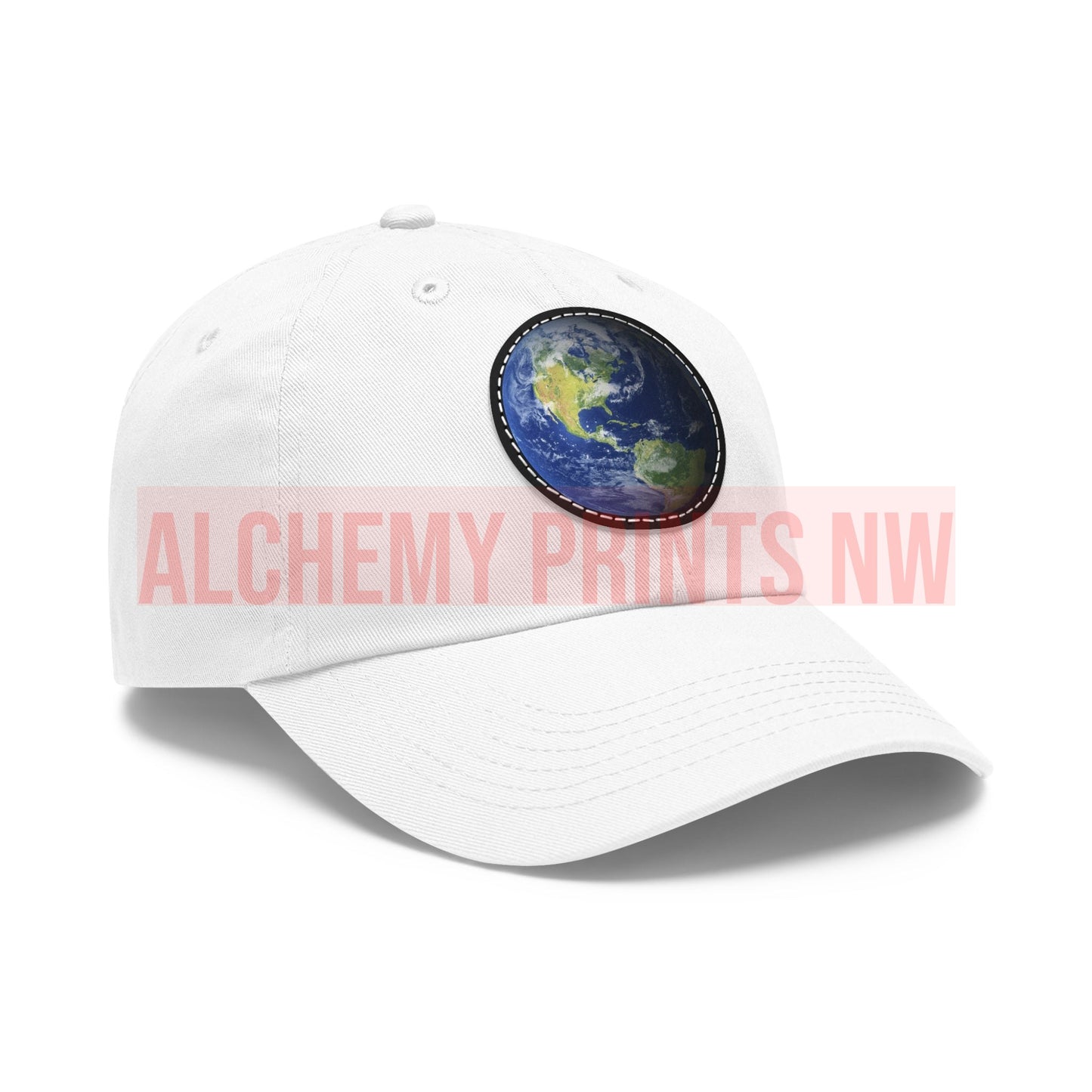 Hat with Leather Patch (Round)