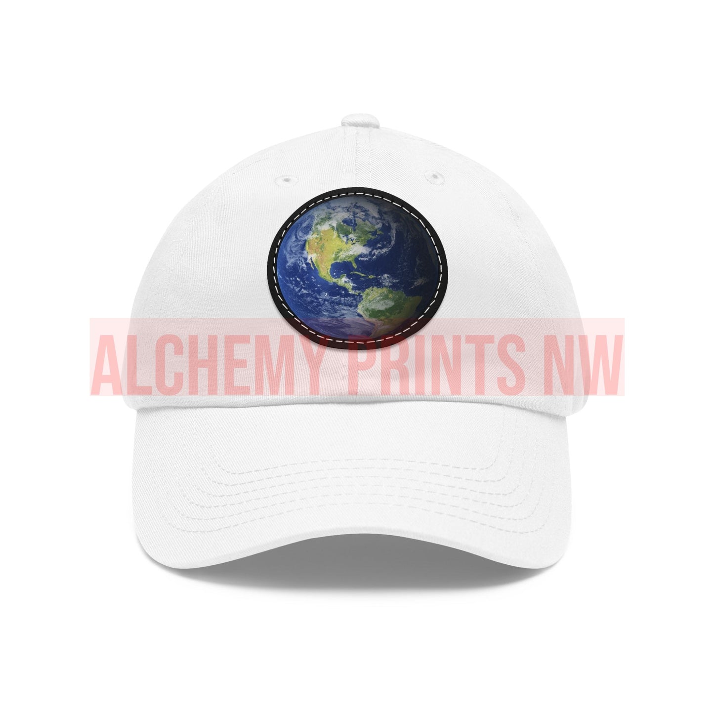 Hat with Leather Patch (Round)
